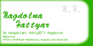 magdolna hattyar business card